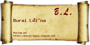 Burai Léna névjegykártya